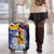 Hawaii King Kamehameha Day Luggage Cover Lei Sea Waves Polynesian Tapa Pattern
