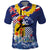 Hawaii King Kamehameha Day Polo Shirt Lei Sea Waves Polynesian Tapa Pattern