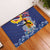 Hawaii King Kamehameha Day Rubber Doormat Lei Sea Waves Polynesian Tapa Pattern