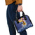 Hawaii King Kamehameha Day Shoulder Handbag Lei Sea Waves Polynesian Tapa Pattern
