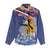 Hawaii King Kamehameha Day Women Casual Shirt Lei Sea Waves Polynesian Tapa Pattern