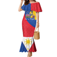Philippines Independence Day Family Matching Mermaid Dress and Hawaiian Shirt Araw ng Kalayaan Polynesian Sun and YAKAN Pattern