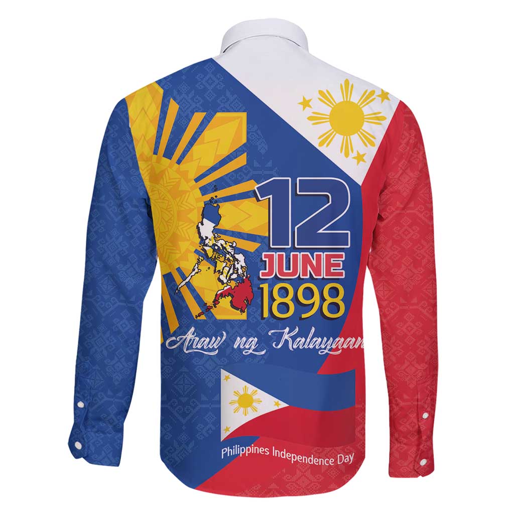 Philippines Independence Day Family Matching Off Shoulder Short Dress and Hawaiian Shirt Araw ng Kalayaan Polynesian Sun and YAKAN Pattern