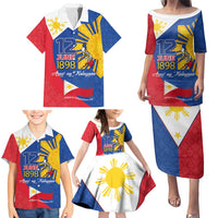 Philippines Independence Day Family Matching Puletasi and Hawaiian Shirt Araw ng Kalayaan Polynesian Sun and YAKAN Pattern