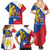 Philippines Independence Day Family Matching Summer Maxi Dress and Hawaiian Shirt Araw ng Kalayaan Polynesian Sun and YAKAN Pattern