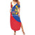 Philippines Independence Day Family Matching Summer Maxi Dress and Hawaiian Shirt Araw ng Kalayaan Polynesian Sun and YAKAN Pattern