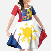 Philippines Independence Day Family Matching Tank Maxi Dress and Hawaiian Shirt Araw ng Kalayaan Polynesian Sun and YAKAN Pattern
