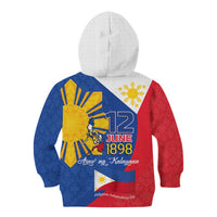 Philippines Independence Day Kid Hoodie Araw ng Kalayaan Polynesian Sun and YAKAN Pattern