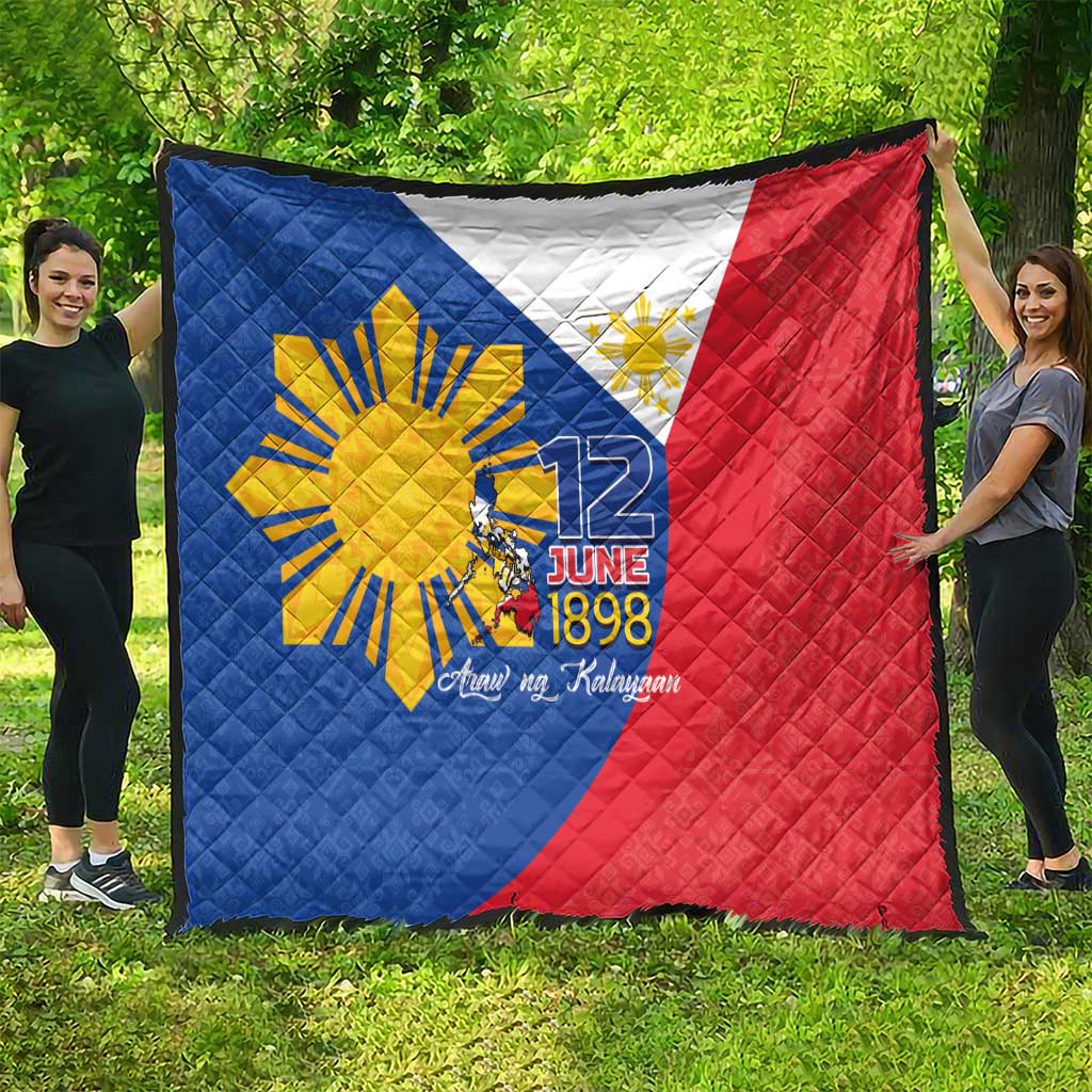 Philippines Independence Day Quilt Araw ng Kalayaan Polynesian Sun and YAKAN Pattern