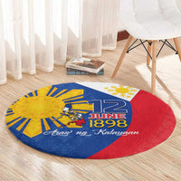 Philippines Independence Day Round Carpet Araw ng Kalayaan Polynesian Sun and YAKAN Pattern LT03 - Polynesian Pride