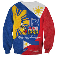 Philippines Independence Day Sweatshirt Araw ng Kalayaan Polynesian Sun and YAKAN Pattern