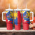 Philippines Independence Day Tumbler With Handle Araw ng Kalayaan Polynesian Sun and YAKAN Pattern