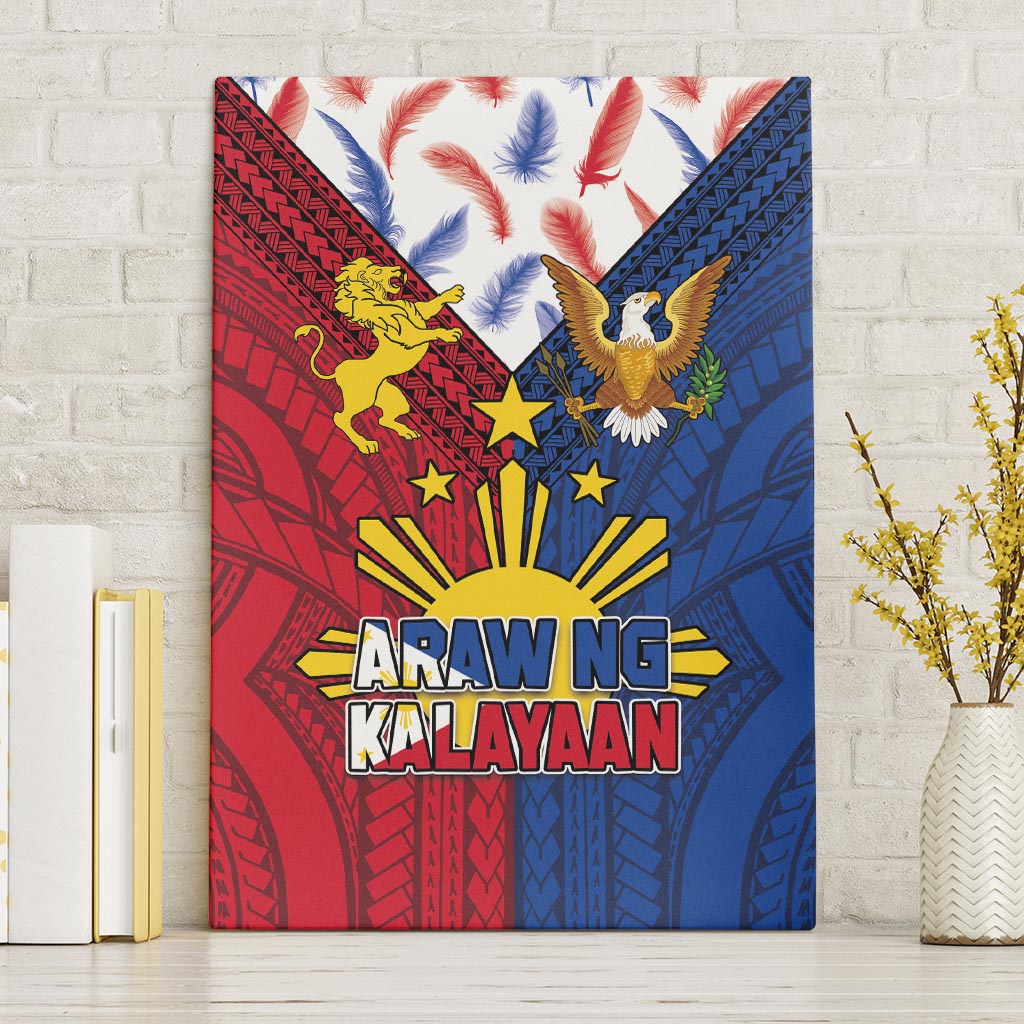 Philippines Independence Day 126th Anniversary Canvas Wall Art Polynesian Pattern National Flag Style LT03 Without Frame Red - Polynesian Pride