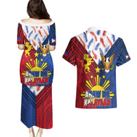 Philippines Independence Day 126th Anniversary Couples Matching Puletasi and Hawaiian Shirt Polynesian Pattern National Flag Style