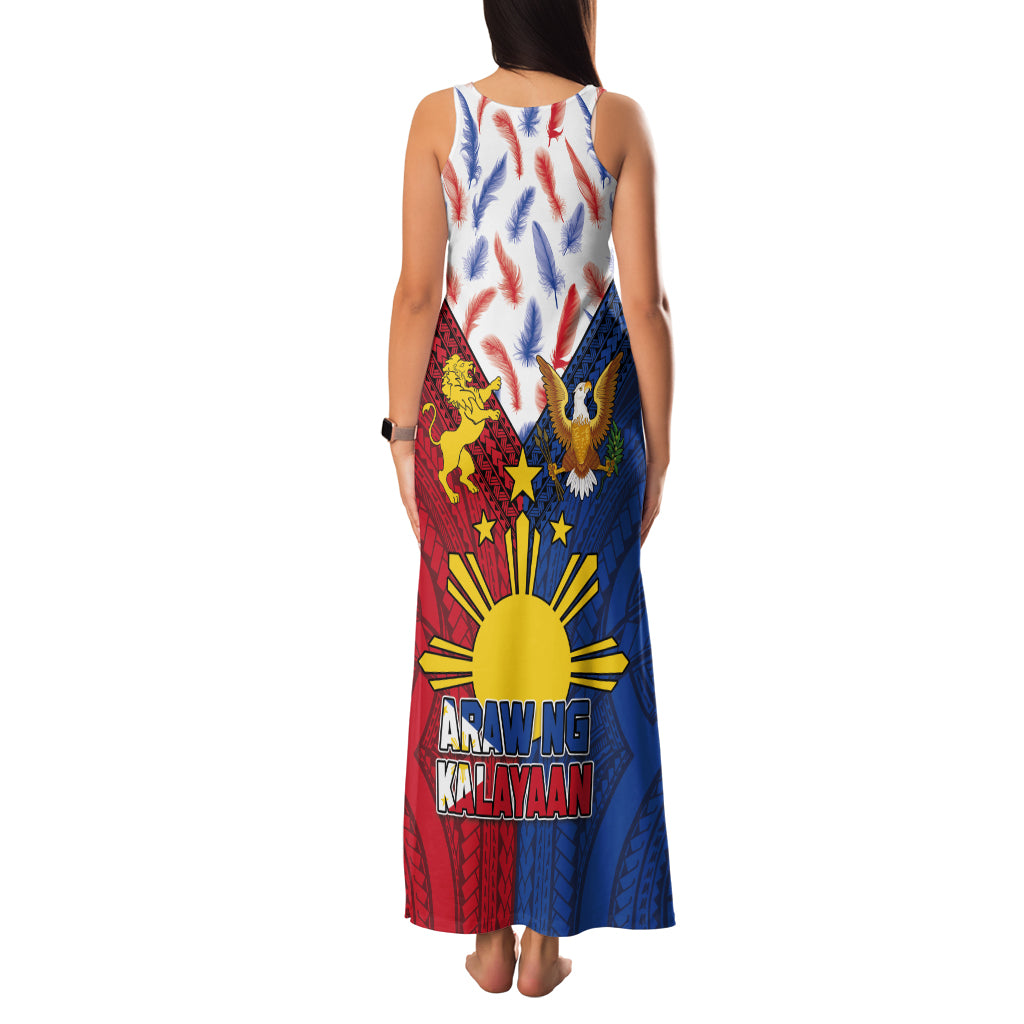 Philippines Independence Day 126th Anniversary Family Matching Tank Maxi Dress and Hawaiian Shirt Polynesian Pattern National Flag Style