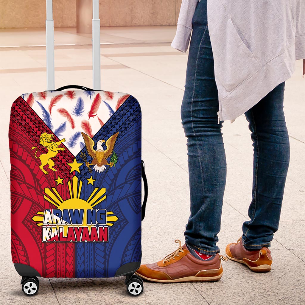 Philippines Independence Day 126th Anniversary Luggage Cover Polynesian Pattern National Flag Style LT03 Red - Polynesian Pride