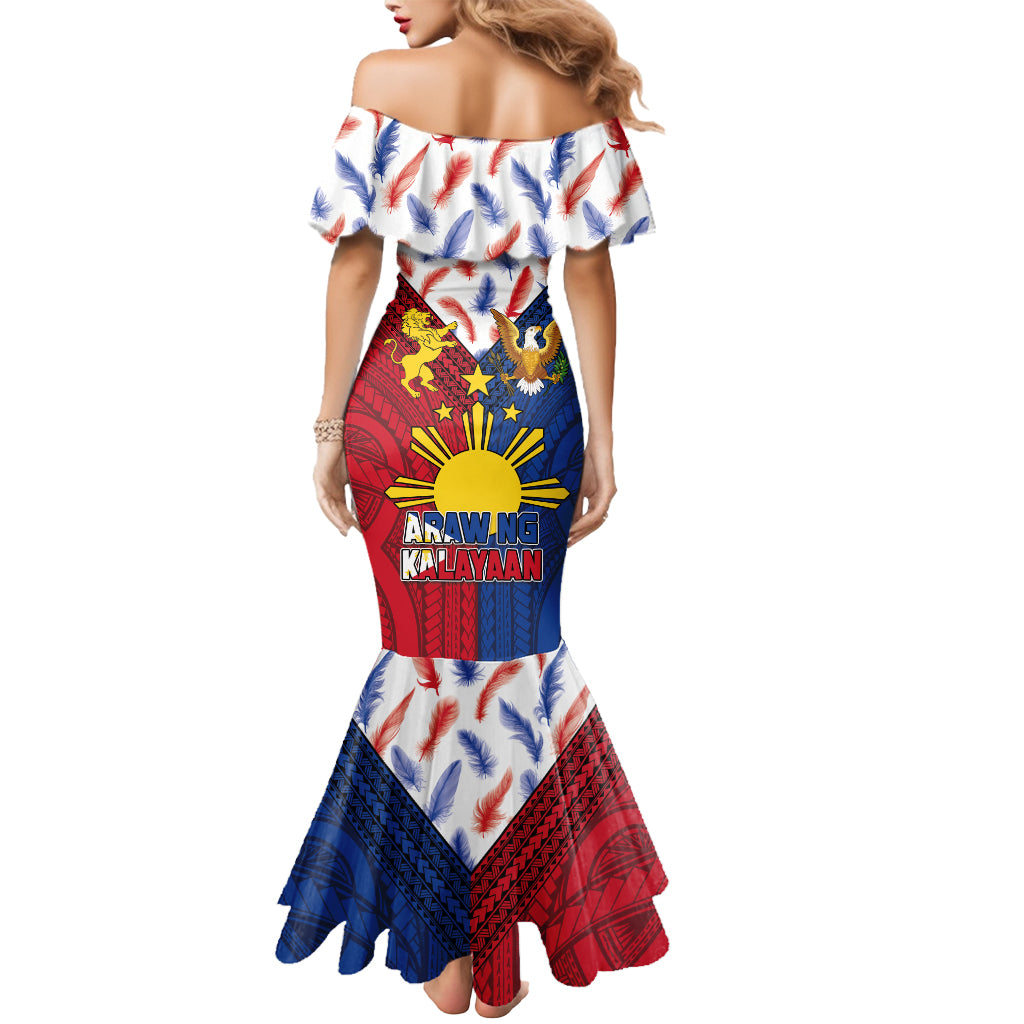 Philippines Independence Day 126th Anniversary Mermaid Dress Polynesian Pattern National Flag Style