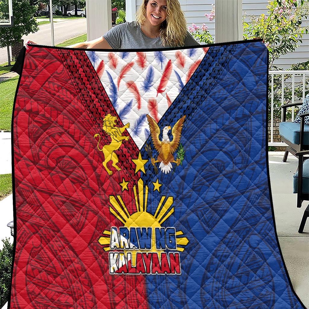 Philippines Independence Day 126th Anniversary Quilt Polynesian Pattern National Flag Style LT03 Red - Polynesian Pride
