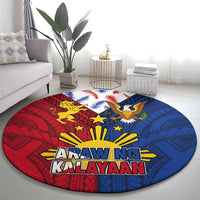Philippines Independence Day 126th Anniversary Round Carpet Polynesian Pattern National Flag Style LT03 - Polynesian Pride
