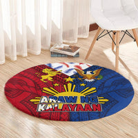 Philippines Independence Day 126th Anniversary Round Carpet Polynesian Pattern National Flag Style LT03 - Polynesian Pride