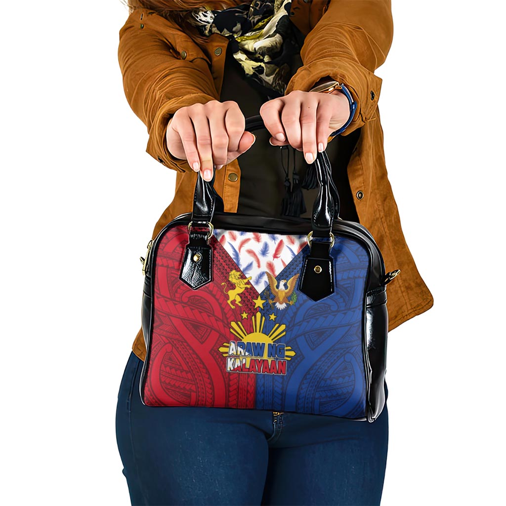 Philippines Independence Day 126th Anniversary Shoulder Handbag Polynesian Pattern National Flag Style LT03 One Size Red - Polynesian Pride