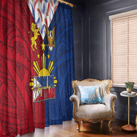 Philippines Independence Day 126th Anniversary Window Curtain Polynesian Pattern National Flag Style LT03 - Polynesian Pride
