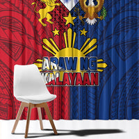 Philippines Independence Day 126th Anniversary Window Curtain Polynesian Pattern National Flag Style LT03 - Polynesian Pride