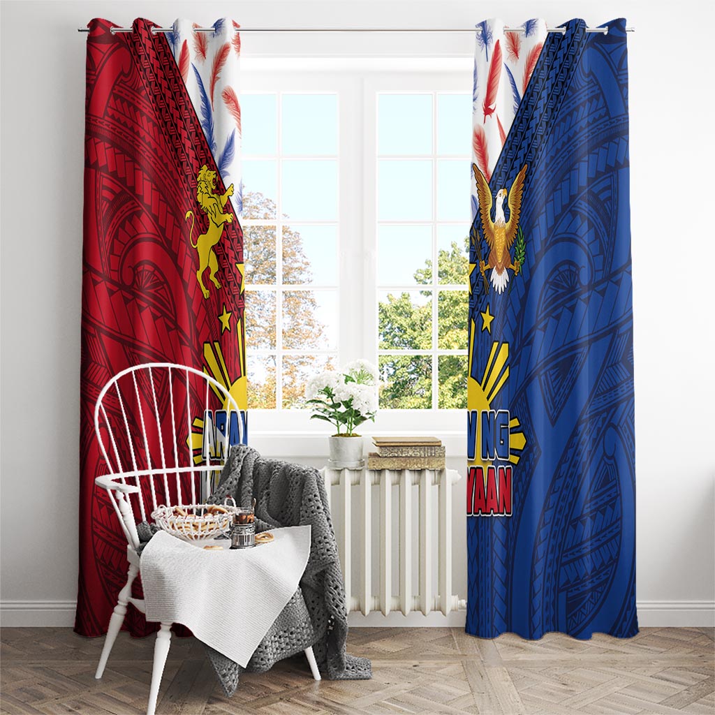 Philippines Independence Day 126th Anniversary Window Curtain Polynesian Pattern National Flag Style LT03 - Polynesian Pride
