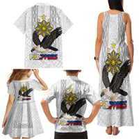 Philippines Eagle Week Family Matching Tank Maxi Dress and Hawaiian Shirt Polynesian Pattern Barong Style LT03 - Polynesian Pride