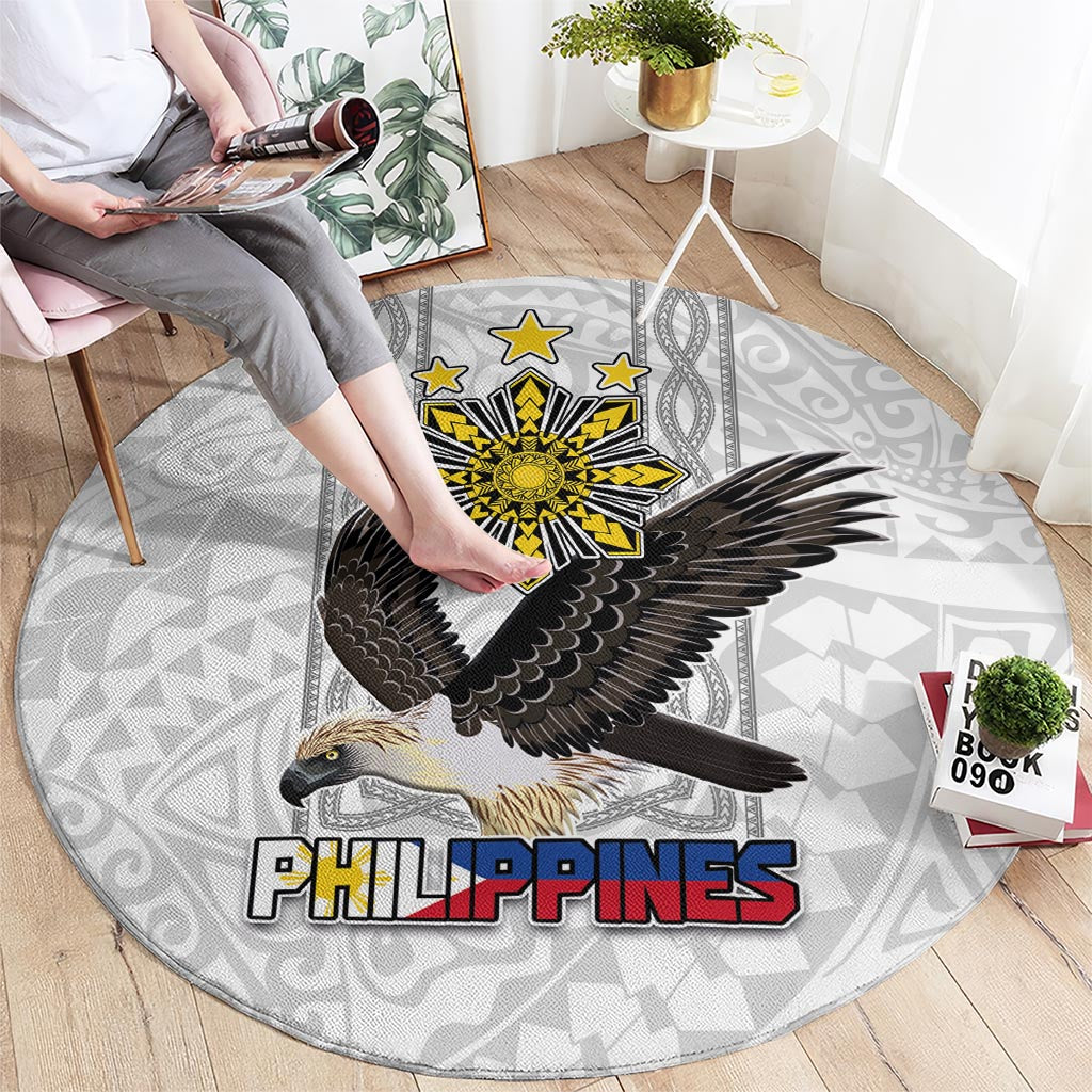 Philippines Eagle Week Round Carpet Polynesian Pattern Barong Style LT03 - Polynesian Pride