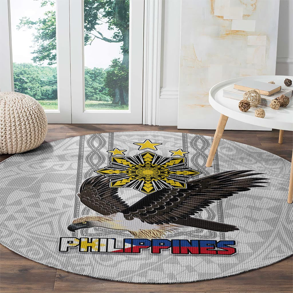 Philippines Eagle Week Round Carpet Polynesian Pattern Barong Style LT03 - Polynesian Pride