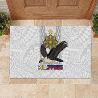 Philippines Eagle Week Rubber Doormat Polynesian Pattern Barong Style