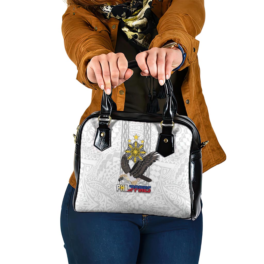 Philippines Eagle Week Shoulder Handbag Polynesian Pattern Barong Style LT03 One Size White - Polynesian Pride