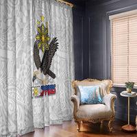 Philippines Eagle Week Window Curtain Polynesian Pattern Barong Style LT03 - Polynesian Pride