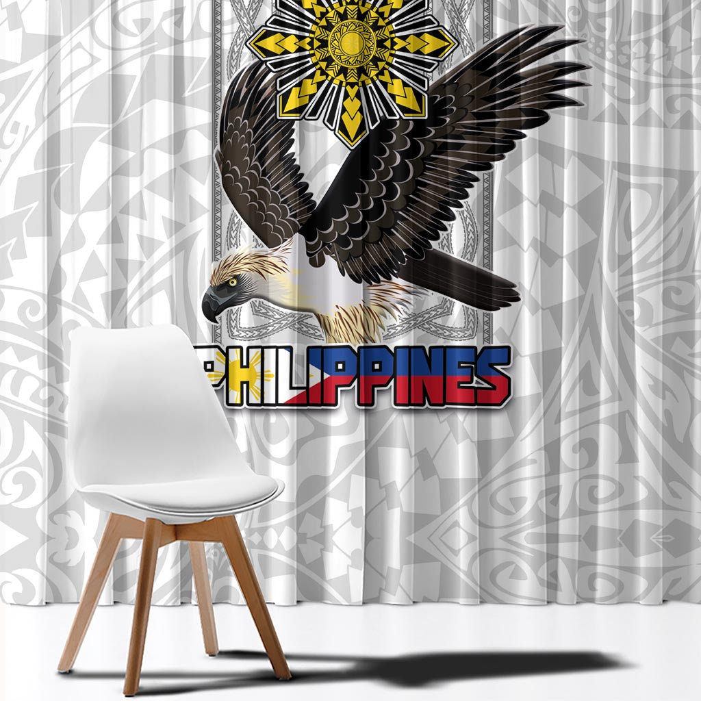 Philippines Eagle Week Window Curtain Polynesian Pattern Barong Style LT03 - Polynesian Pride