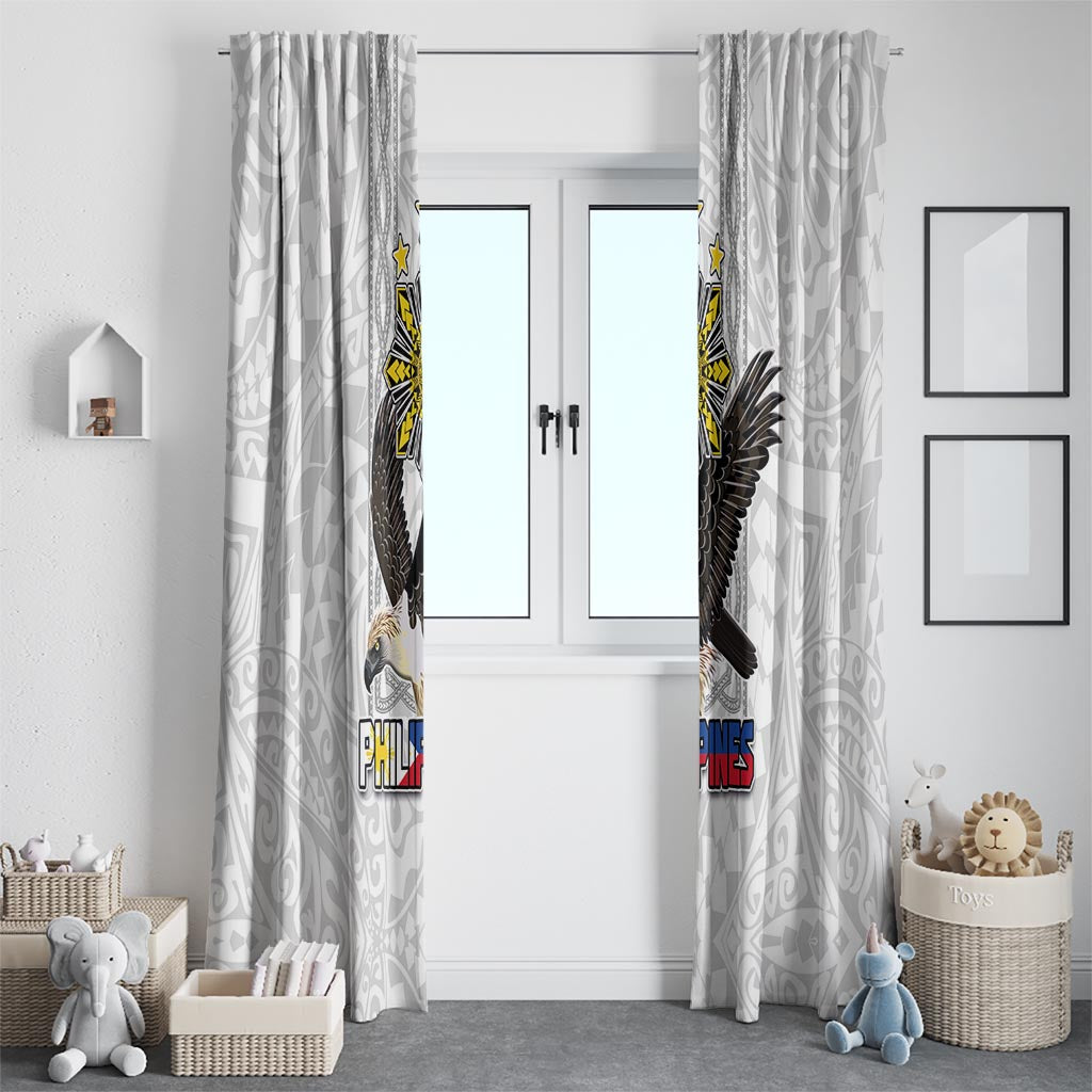 Philippines Eagle Week Window Curtain Polynesian Pattern Barong Style LT03 - Polynesian Pride