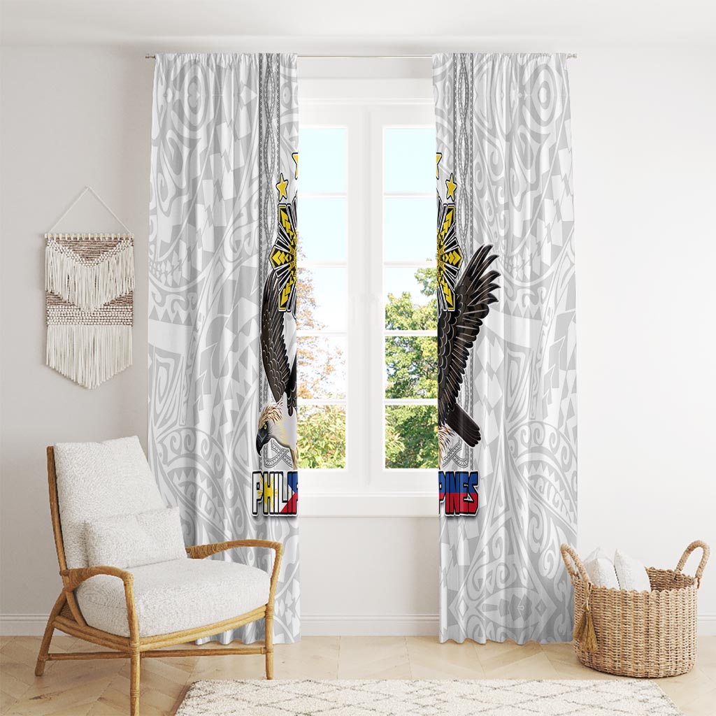 Philippines Eagle Week Window Curtain Polynesian Pattern Barong Style LT03 - Polynesian Pride