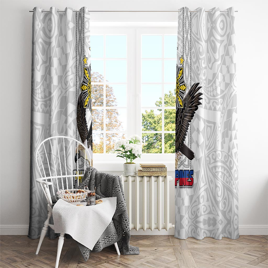 Philippines Eagle Week Window Curtain Polynesian Pattern Barong Style LT03 - Polynesian Pride