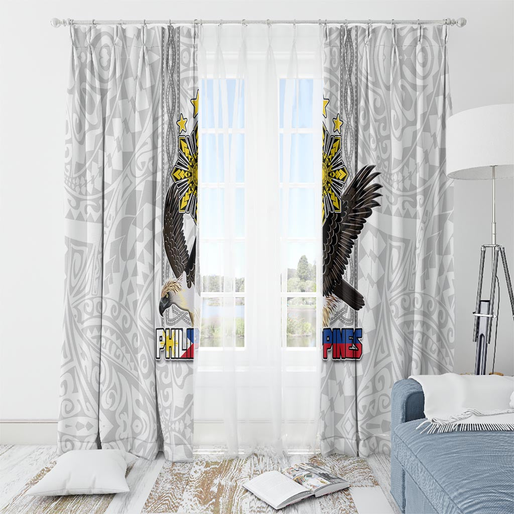 Philippines Eagle Week Window Curtain Polynesian Pattern Barong Style LT03 - Polynesian Pride