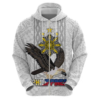 Philippines Eagle Week Zip Hoodie Polynesian Pattern Barong Style LT03 - Polynesian Pride