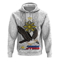 Philippines Eagle Week Zip Hoodie Polynesian Pattern Barong Style LT03 Pullover Hoodie White - Polynesian Pride