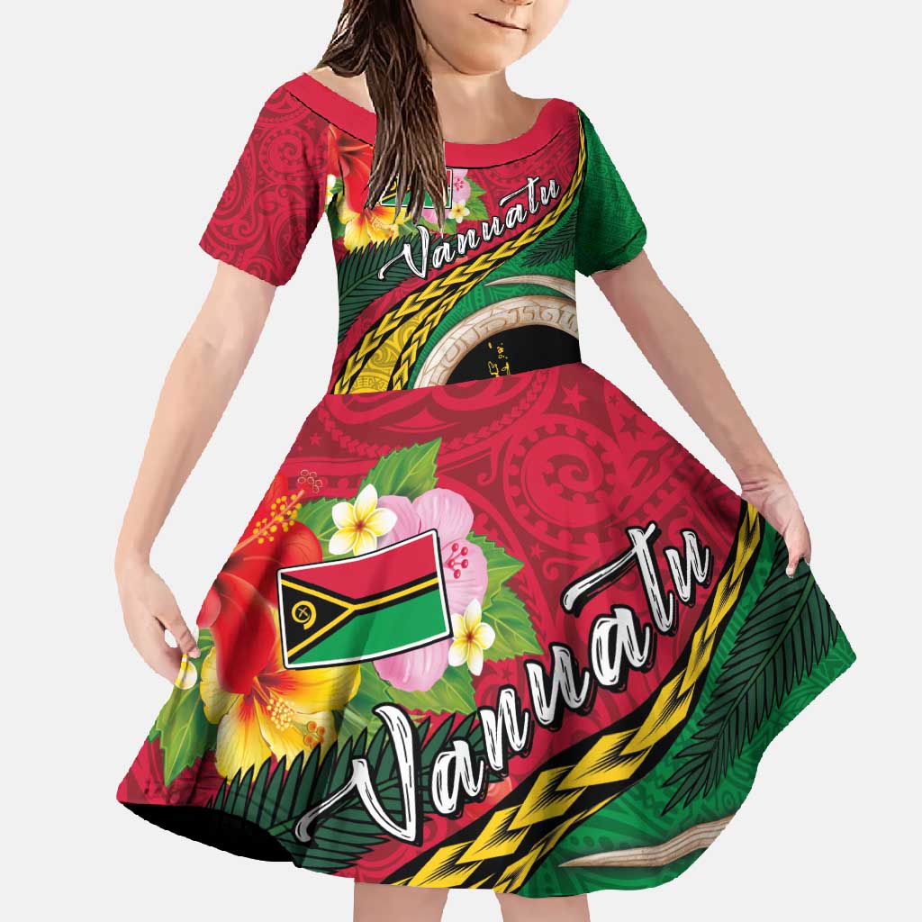 Vanuatu Tribal Boar Tusk Family Matching Long Sleeve Bodycon Dress and Hawaiian Shirt Tropical Plants with Namele and Melanesian Pattern