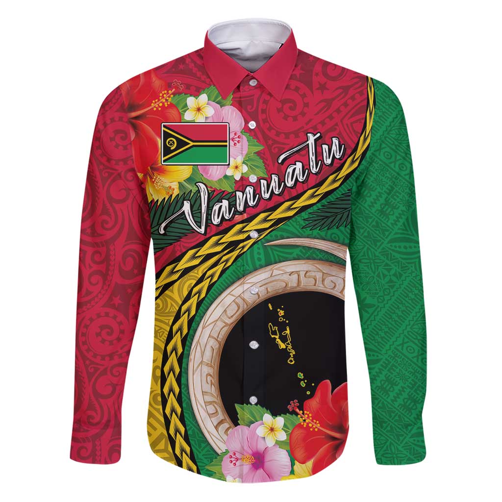 Vanuatu Tribal Boar Tusk Family Matching Puletasi and Hawaiian Shirt Tropical Plants with Namele and Melanesian Pattern