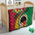 Vanuatu Tribal Boar Tusk Quilt Tropical Plants with Namele and Melanesian Pattern