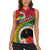Vanuatu Tribal Boar Tusk Women Sleeveless Polo Shirt Tropical Plants with Namele and Melanesian Pattern