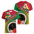 Vanuatu Tribal Boar Tusk Women V-Neck T-Shirt Tropical Plants with Namele and Melanesian Pattern