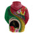 Vanuatu Tribal Boar Tusk Zip Hoodie Tropical Plants with Namele and Melanesian Pattern