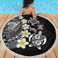 Hawaiian Plumeria Turtles Beach Blanket Polynesian Art Tattoo