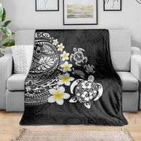 Hawaiian Plumeria Turtles Blanket Polynesian Art Tattoo