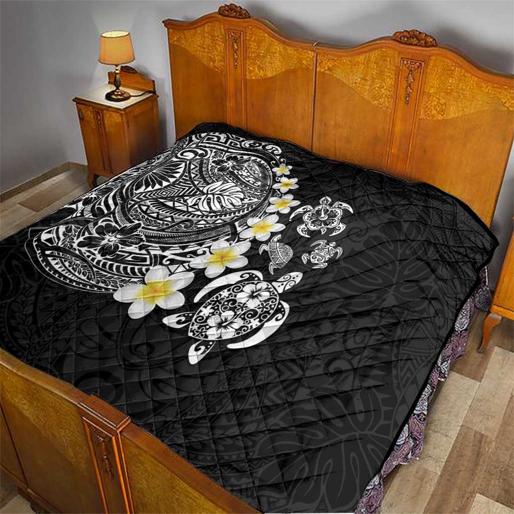 Hawaiian Plumeria Turtles Quilt Polynesian Art Tattoo